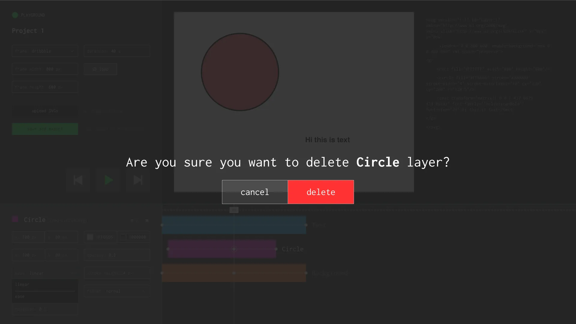 Amation Delete Function